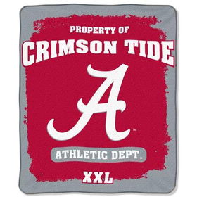Alabama Crimson Tide NCAA Property of" Micro Raschel Blanket (50"x60")"alabama 