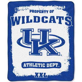 Kentucky Wildcats NCAA Property of" Micro Raschel Blanket (50"x60")"kentucky 