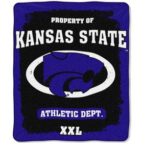 Kansas State Wildcats NCAA Property of" Micro Raschel Blanket (50"x60")"kansas 