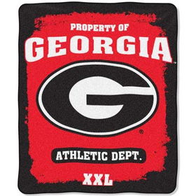 Georgia Bulldogs NCAA Property of Micro Raschel Blanket (50x60)georgia 