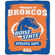 Boise State Broncos NCAA Property of" Micro Raschel Blanket (50"x60")"