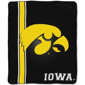Iowa Hawkeyes NCAA Royal Plush Raschel Blanket (Jersey Mesh Series) (50x60")"iowa 