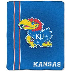 Kansas Jayhawks NCAA Royal Plush Raschel Blanket (Jersey Mesh Series) (50x60)kansas 