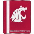 Washington State Cougars NCAA Royal Plush Raschel Blanket (Jersey Mesh Series) (50x60")"
