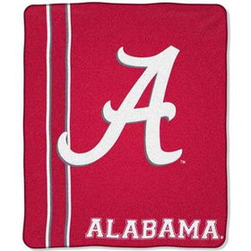 Alabama Crimson Tide NCAA Royal Plush Raschel Blanket (Jersey Mesh Series) (50x60")"alabama 