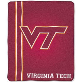 Virginia Tech Hokies NCAA Royal Plush Raschel Blanket (Jersey Mesh Series) (50x60")"virginia 