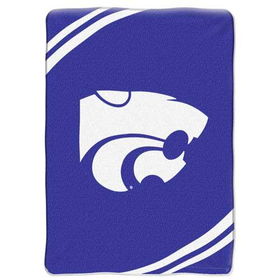Kansas State Wildcats NCAA Royal Plush Raschel Blanket (Force Series) (60x80")"kansas 