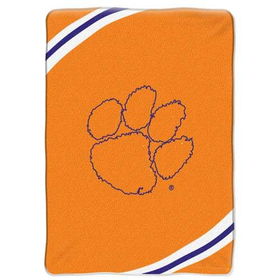 Clemson Tigers NCAA Royal Plush Raschel Blanket (Force Series) (60x80")"clemson 