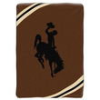 Wyoming Cowboys NCAA Royal Plush Raschel Blanket (Force Series) (60x80")"