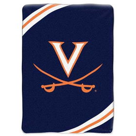 Virginia Cavaliers NCAA Royal Plush Raschel Blanket (Force Series) (60x80")"virginia 