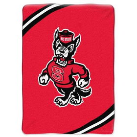 North Carolina State Wolfpack NCAA Royal Plush Raschel Blanket (Force Series) (60x80")"north 