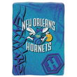 New Orleans Hornets NBA Royal Plush Raschel Blanket (Fierce Series) (60x80")"