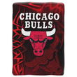 Chicago Bulls NBA Royal Plush Raschel Blanket (Fierce Series) (60x80")"