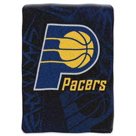 Indiana Pacers NBA Royal Plush Raschel Blanket (Fierce Series) (60x80")"indiana 