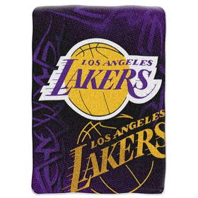 Los Angeles Lakers NBA Royal Plush Raschel Blanket (Fierce Series) (60x80)los 