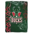 Milwaukee Bucks NBA Royal Plush Raschel Blanket (Fierce Series) (60x80")"