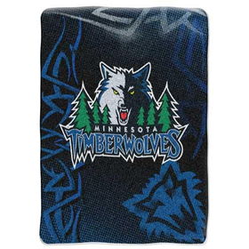 Minnesota Timberwolves NBA Royal Plush Raschel Blanket (Fierce Series) (60x80")"minnesota 