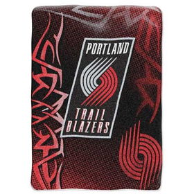 Portland Trail Blazers NBA Royal Plush Raschel Blanket (Fierce Series) (60x80)portland 