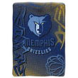 Memphis Grizzlies NBA Royal Plush Raschel Blanket (Fierce Series) (60x80")"
