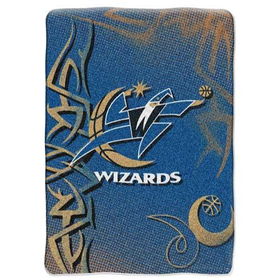 Washington Wizards NBA Royal Plush Raschel Blanket (Fierce Series) (60x80")"washington 