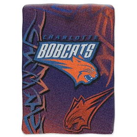 Charlotte Bobcats NBA Royal Plush Raschel Blanket (Fierce Series) (60x80")"charlotte 