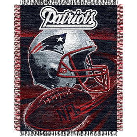 New England Patriots NFL Triple Woven Jacquard Throw (Spiral Series) (48x60")"england 