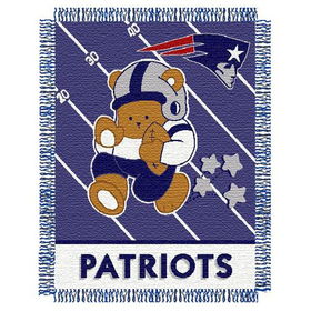 New England Patriots NFL Triple Woven Jacquard Throw (Baby Series) (36x46")"england 