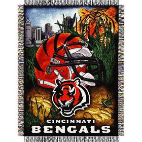 Cincinnati Bengals NFL Woven Tapestry Throw (Home Field Advantage) (48x60")"cincinnati 
