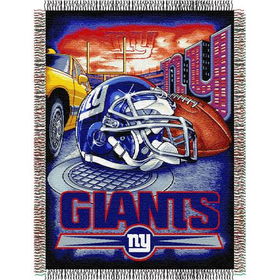 New York Giants Catch NFL Woven Tapestry Throw Blanket (48x60")"york 