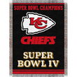 Kansas City Chiefs NFL Super Bowl Commemorative Woven Tapestry Throw (48x60")"