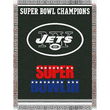 New York Jets NFL Super Bowl Commemorative Woven Tapestry Throw (48x60")"