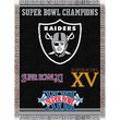 Oakland Raiders NFL Super Bowl Commemorative Woven Tapestry Throw (48x60")"