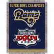 Saint Louis Rams NFL Super Bowl Commemorative Woven Tapestry Throw (48x60")"