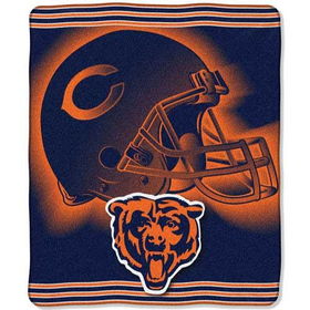 Chicago Bears NFL Royal Plush Raschel Blanket (Tonal Series) (50 x 60")"chicago 
