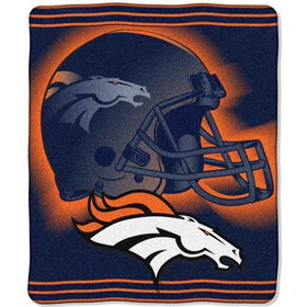Denver Broncos NFL Royal Plush Raschel Blanket (Tonal Series) (50 x 60)denver 