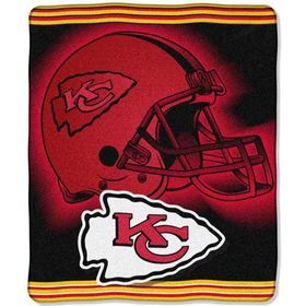Kansas City Chiefs NFL Royal Plush Raschel Blanket (Tonal Series) (50 x 60")"kansas 