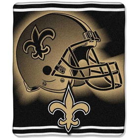 New Orleans Saints NFL Royal Plush Raschel Blanket (Tonal Series) (50 x 60)orleans 