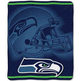 Seattle Seahawks NFL Royal Plush Raschel Blanket (Tonal Series) (50 x 60")"seattle 