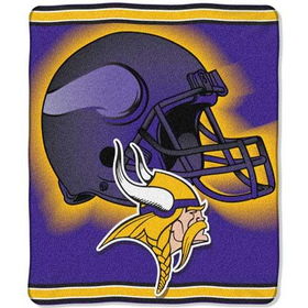 Minnesota Vikings NFL Royal Plush Raschel Blanket (Tonal Series) (50 x 60)minnesota 