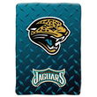Jacksonville Jaguars NFL Royal Plush Raschel Blanket (Diamond)  (60x80")"
