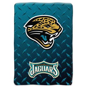 Jacksonville Jaguars NFL Royal Plush Raschel Blanket (Diamond)  (60x80")"jacksonville 