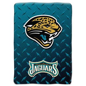Jacksonville Jaguars NFL Royal Plush Raschel Blanket (Diamond)  (60x80")"jacksonville 