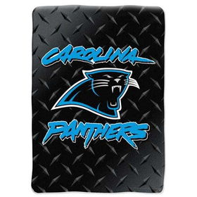 Carolina Panthers NFL Royal Plush Raschel Blanket (Diamond)  (60x80)carolina 
