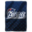 New England Patriots NFL Royal Plush Raschel Blanket (Diamond)  (60x80")"