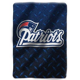 New England Patriots NFL Royal Plush Raschel Blanket (Diamond)  (60x80")"england 
