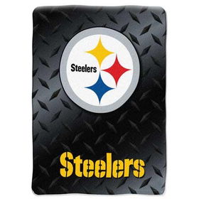 Pittsburgh Steelers NFL Royal Plush Raschel Blanket (Diamond)  (60x80)pittsburgh 