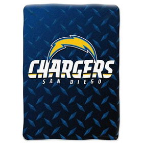 San Diego Chargers NFL Royal Plush Raschel Blanket (Diamond)  (60x80)san 