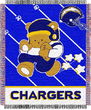 San Diego Chargers NFL Triple Woven Jacquard Throw (Baby Series) (36x46")"