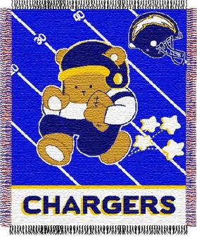 San Diego Chargers NFL Triple Woven Jacquard Throw (Baby Series) (36x46")"san 