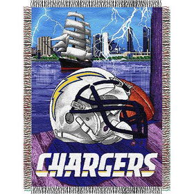 San Diego Chargers NFL Woven Tapestry Throw (Home Field Advantage) (48x60")"san 
